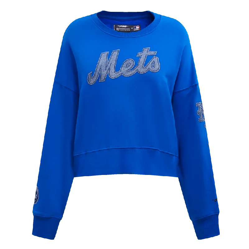 MLB NEW YORK METS VARSITY BLUES WOMEN'S CREWNECK (ROYAL BLUE)