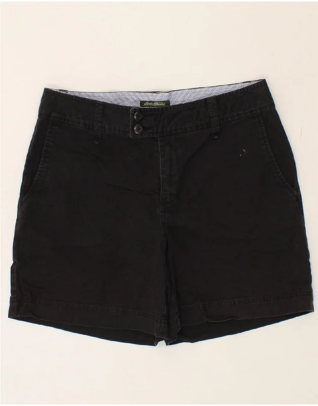 EDDIE BAUER Womens Chino Shorts US 10 Large W32  Black Cotton