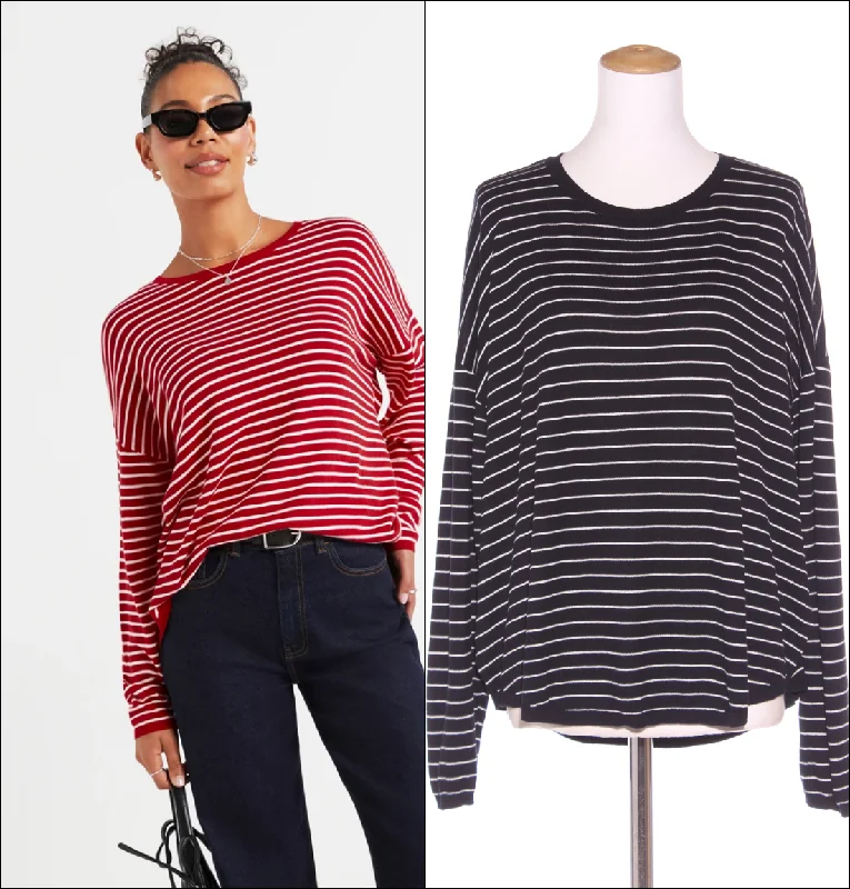 SPORTSGIRL - Relaxed stripe knit sweater! 14